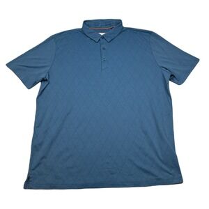 Modern‎ Ambition Golf Polo Shirt Mens XL Blue Diamond Pattern Technical